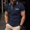 European and American ins cross-border 2024 Summer Express sale Amazon POLO shirts with button pockets, men's sports polo shirts Application Scenario